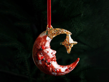Елочные игрушки (Полумесяц) Гранат