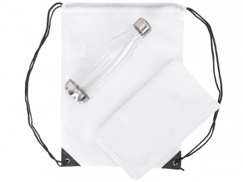 Спортивный набор с бутылкой и полотенцем «Beginner», белый