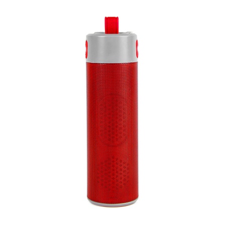 Bluetooth колонка с зарядным устройством(2000mAh) и моноподом "Turbo Tube",красный с серым,18х5,5х5,3