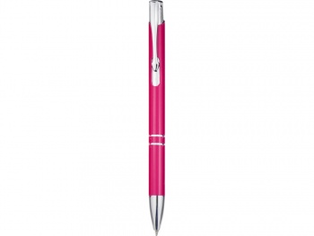 Алюминиевая шариковая кнопочная ручка Moneta, черные чернила, фуксия