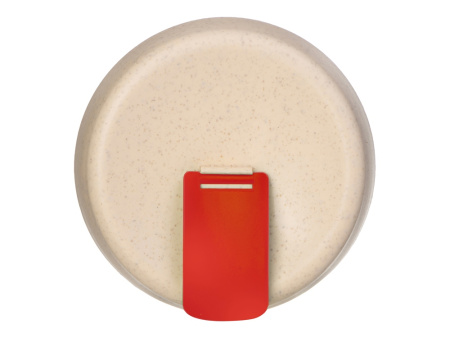 Стакан из пшеничного волокна с двойными стенками "Pino", красный