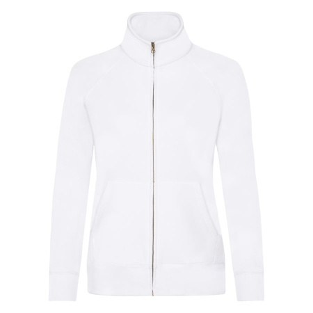 Толстовка "Lady-Fit Sweat Jacket", белый_S, 75% х/б, 25% п/э, 280 г/м2