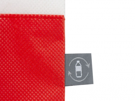 Сумка-шоппер двухцветная Revive из нетканого переработанного материала, красный