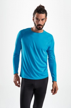 Футболка с длинным рукавом Sporty LSL Men, неоново-зеленая Футболка с длинным рукавом Sporty LSL Men, неоново-зеленая