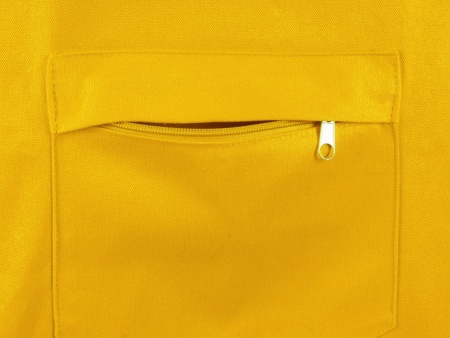 Сумка на молнии Zipper из хлопка 280 г c карманом на молнии спереди, желтый