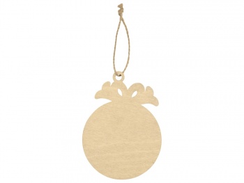 Подвеска деревянная «Новогодний шар»