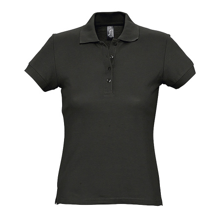 Поло женское PASSION, черный, 2XL, 100% хлопок, 170 г/м2