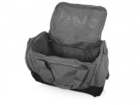 Сумка-рюкзак "Revelstoke" дорожная, серый/черный