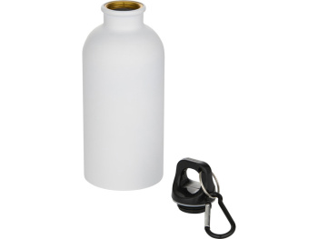 Oregon одностенная бутылка для воды с карабином, изготовленная из нержавеющей стали, сертифицированной по стандарту RCS, объемом 400 мл - Белый