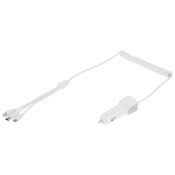 Автомобильное зарядное устройство High Ride, белое