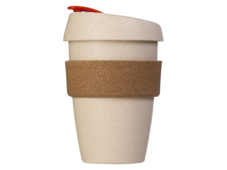 Стакан из пшеничного волокна с двойными стенками "Pino", красный