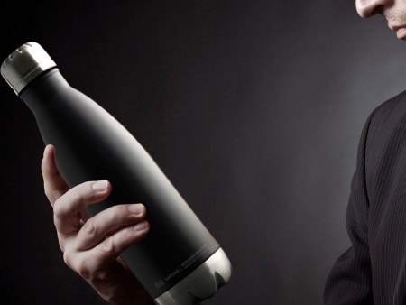 Термобутылка CENTRAL PARK, черный/серебристый (P)