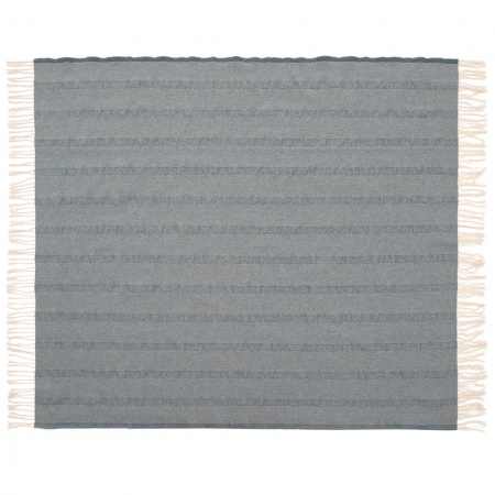 Плед «Сенеж», серо-синий