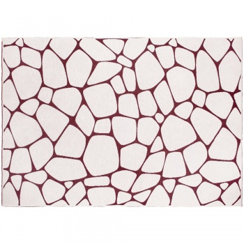 Плед Giraffe, бежевый с бордовым