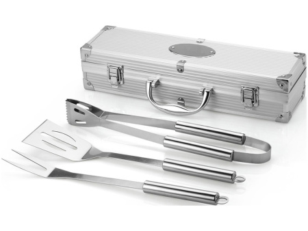 Набор для барбекю в кейсе: лопатка, щипцы, вилка "Salvy"