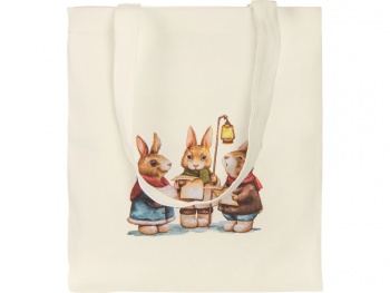 Сумка "Element" из хлопка для покупок, 200 г, натуральный