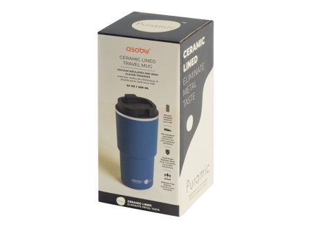 Вакуумная термокружка с  керамическим покрытием «Pick-Up», 650 мл, синий