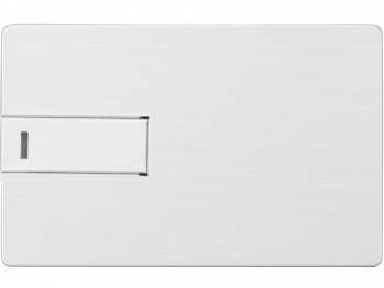 Флеш-карта USB 2.0 16 Gb в виде металлической карты "Card Metal", серебристый