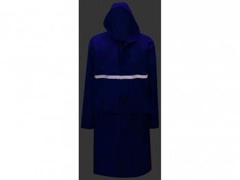 Длинный дождевик Lanai  из полиэстера со светоотражающей тесьмой, кл.синий