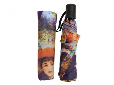 Набор: платок, складной зонт «Ренуар. Терраса», синий/желтый